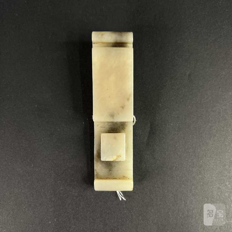 清代 玉兽面谷纹剑饰 - 图3